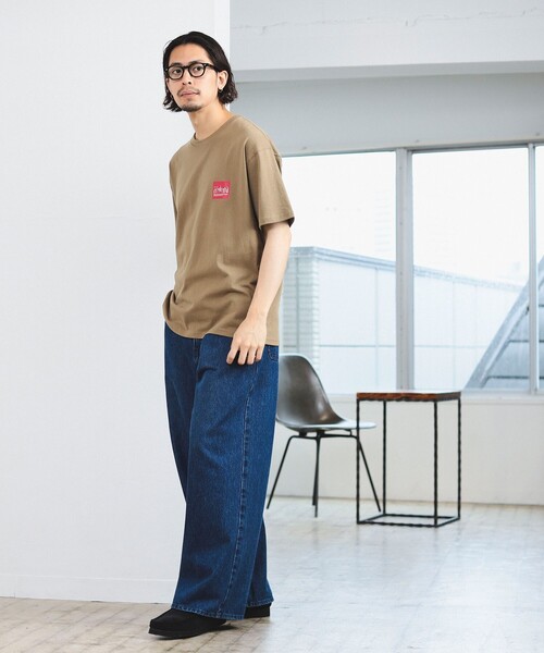 Manhattan Portage(マンハッタンポーテージ)の「Manhattan Portage / ボックスロゴ プリント Tシャツ(Tシャツ/カットソー・メンズ・ダークグリーン/ブラック/ホワイト/ブルー/ベージュ/ブルー系その他2・S/M/L/XL)」の15枚目の写真