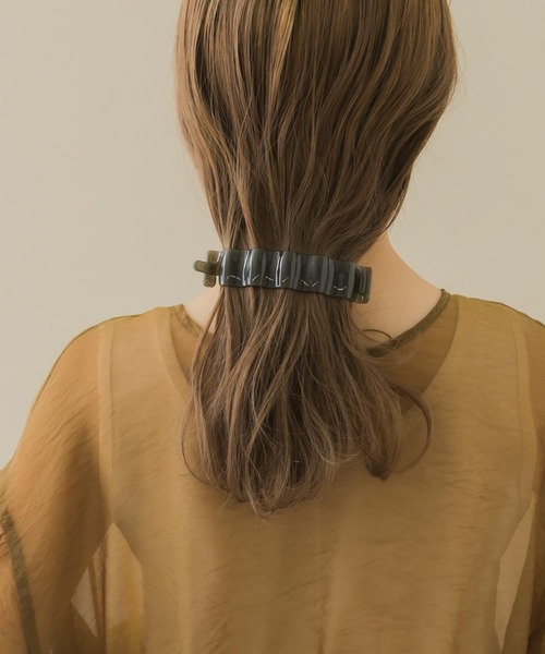 SMELLY（スメリー）の「ジュシウェーブクリップ（バレッタ/ヘアクリップ・レディース・グリーン/グレー・-）」の2枚目の写真