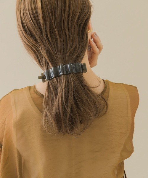 SMELLY（スメリー）の「ジュシウェーブクリップ（バレッタ/ヘアクリップ・レディース・グリーン/グレー・-）」の8枚目の写真