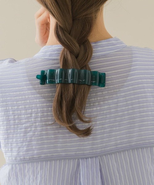 SMELLY（スメリー）の「ジュシウェーブクリップ（バレッタ/ヘアクリップ・レディース・グリーン/グレー・-）」の11枚目の写真