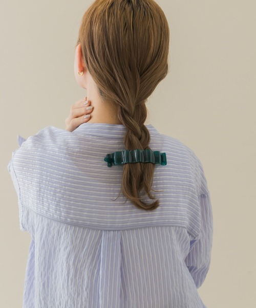 SMELLY（スメリー）の「ジュシウェーブクリップ（バレッタ/ヘアクリップ・レディース・グリーン/グレー・-）」の4枚目の写真