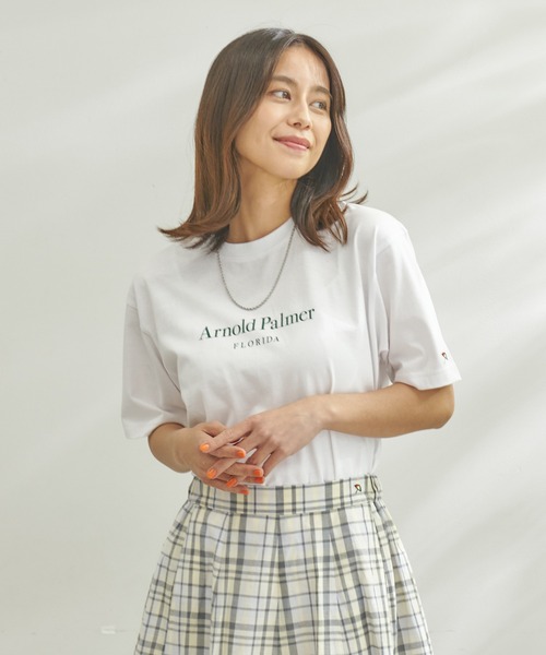 Arnold Palmer(アーノルドパーマー)の「グラフィック シェア Tシャツ(Tシャツ/カットソー・レディース・ネイビー/グリーン/ホワイト/ブラック・XS/S/M/L/LL)」の18枚目の写真