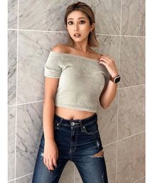 GYDA | オフショルシャギーニットTOPS(ニット/セーター)