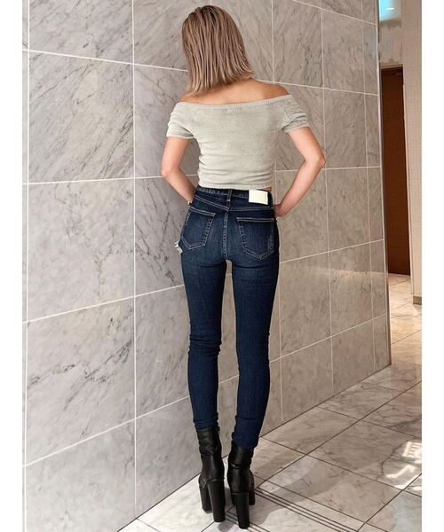 GYDA（ジェイダ）の「オフショルシャギーニットTOPS（ニット/セーター・レディース・ベージュ/パープル/オフホワイト・FREE）」の14枚目の写真