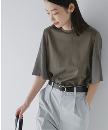 human woman | ◆袖布帛コンビプルオーバー(Tシャツ/カットソー)