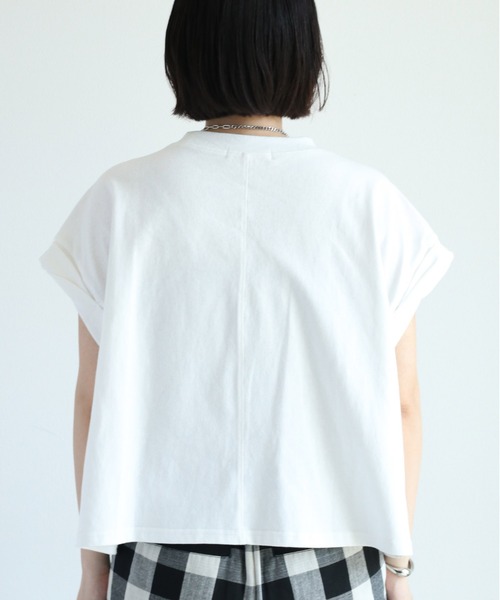cepo(セポ)の「サテンカレッジロゴTee(Tシャツ/カットソー・レディース・ブラック/ベージュ/オフホワイト/サックスブルー・M)」の18枚目の写真