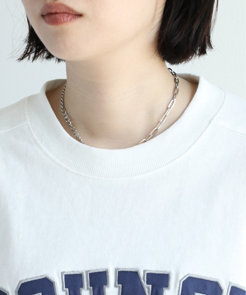 cepo(セポ)の「サテンカレッジロゴTee(Tシャツ/カットソー・レディース・ブラック/ベージュ/オフホワイト/サックスブルー・M)」の19枚目の写真