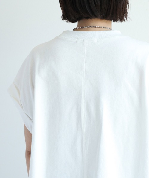 cepo(セポ)の「サテンカレッジロゴTee(Tシャツ/カットソー・レディース・ブラック/ベージュ/オフホワイト/サックスブルー・M)」の22枚目の写真