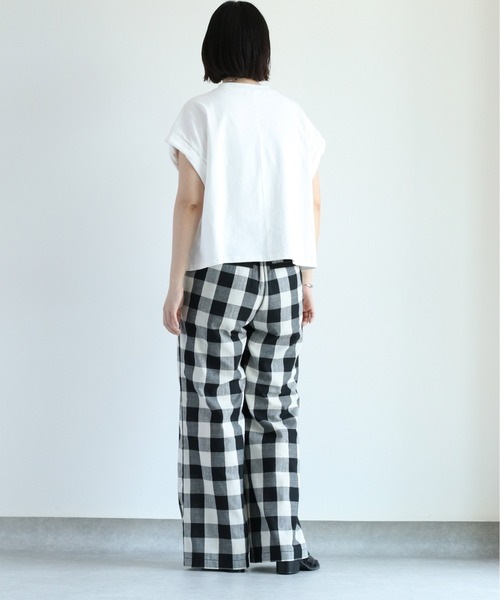cepo(セポ)の「サテンカレッジロゴTee(Tシャツ/カットソー・レディース・ブラック/ベージュ/オフホワイト/サックスブルー・M)」の12枚目の写真