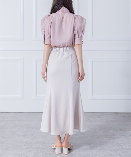 clear（クリア）の「ロング丈ストレッチマーメイドスカート [スタイルアップ マーメイド／Iライン／フレア]≪2024AW新作≫（スカート・レディース・ブラック/アイボリー/ライトピンク/サックスブルー/ブラウン/テラコッタ/ブルーグレー/レッド・S/M）」の21枚目の写真