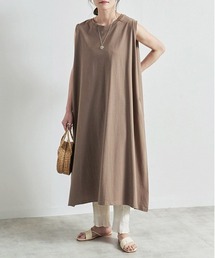 1-空紡糸ノースリーブワンピース/ノースリーブ ロングワンピース/ Aライン/ コットン【Maison select -メゾンセレクト-】