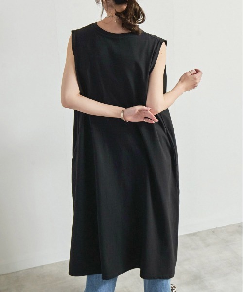 CALIFORNIA OUTFITTERS（カリフォルニア アウトフィッターズ）の「1-空紡糸ノースリーブワンピース/ノースリーブ ロングワンピース/ Aライン/ コットン【Maison select -メゾンセレクト-】（ワンピース・レディース・アイボリー/ブラック/モカ・FREE）」の18枚目の写真