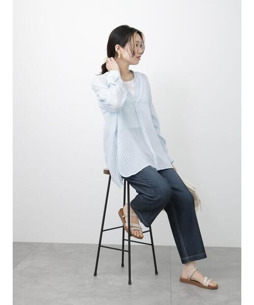 Samansa Mos2 blue（サマンサモスモスブルー）の「前後2wayモチーフレースタンク（タンクトップ・レディース・キナリ/ブラック/オフホワイト・M/L）」の9枚目の写真