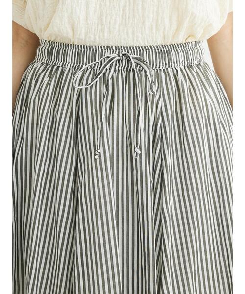Green　Parks（グリーンパークス）の「I　ふんわりボイルロングスカート（スカート・レディース・ピンク/ストライプ/ブラック/グリーン/ブラウン・FREE）」の9枚目の写真