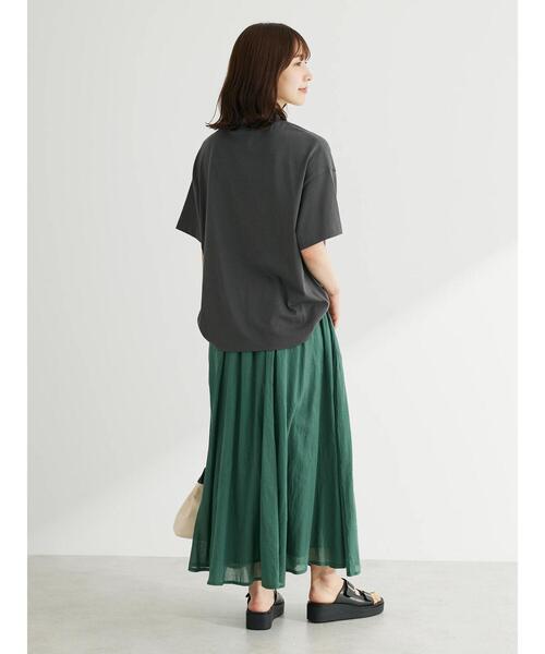 Green　Parks（グリーンパークス）の「I　ふんわりボイルロングスカート（スカート・レディース・ピンク/ストライプ/ブラック/グリーン/ブラウン・FREE）」の13枚目の写真