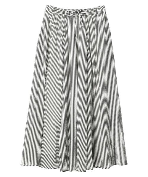 Green　Parks（グリーンパークス）の「I　ふんわりボイルロングスカート（スカート・レディース・ピンク/ストライプ/ブラック/グリーン/ブラウン・FREE）」の22枚目の写真