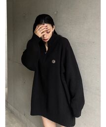 SUNNYハーフジップニットトップス