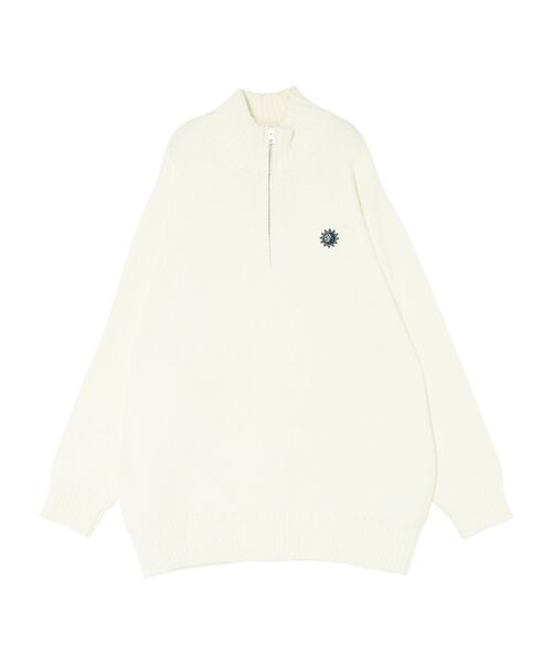 EVRIS（エヴリス）の「SUNNYハーフジップニットトップス（ニット/セーター・レディース・ブラック/カーキ/ホワイト/オレンジ/その他1/その他2/チャコールグレー/パープル・FREE）」の14枚目の写真