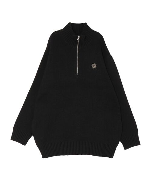 EVRIS（エヴリス）の「SUNNYハーフジップニットトップス（ニット/セーター・レディース・ブラック/カーキ/ホワイト/オレンジ/その他1/その他2/チャコールグレー/パープル・FREE）」の16枚目の写真