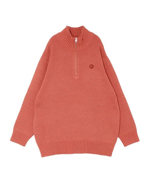 EVRIS（エヴリス）の「SUNNYハーフジップニットトップス（ニット/セーター・レディース・ブラック/カーキ/ホワイト/オレンジ/その他1/その他2/チャコールグレー/パープル・FREE）」の17枚目の写真