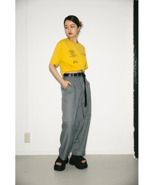 SLY（スライ）の「SQUARE BUCKLE LONG BELT スクエアバックル ロング ベルト（ベルト・レディース・ブラック/アイボリー・FREE）」の8枚目の写真