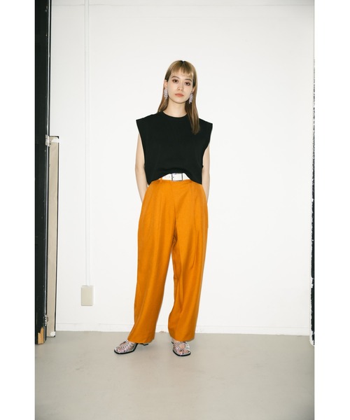 SLY（スライ）の「SQUARE BUCKLE LONG BELT スクエアバックル ロング ベルト（ベルト・レディース・ブラック/アイボリー・FREE）」の5枚目の写真