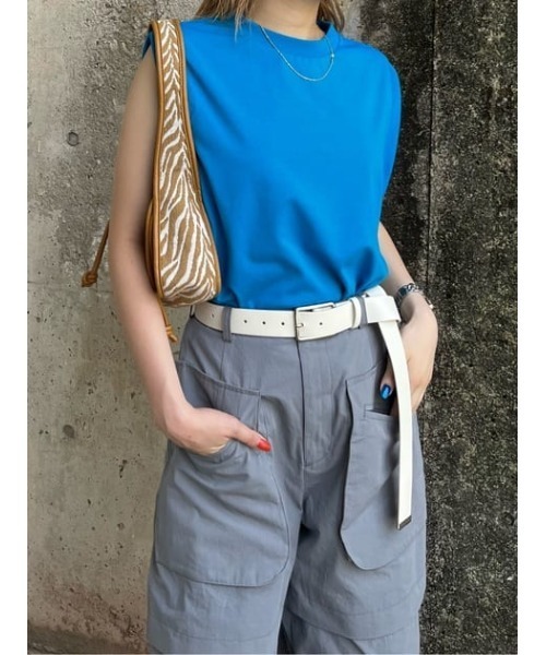 SLY（スライ）の「SQUARE BUCKLE LONG BELT スクエアバックル ロング ベルト（ベルト・レディース・ブラック/アイボリー・FREE）」の15枚目の写真