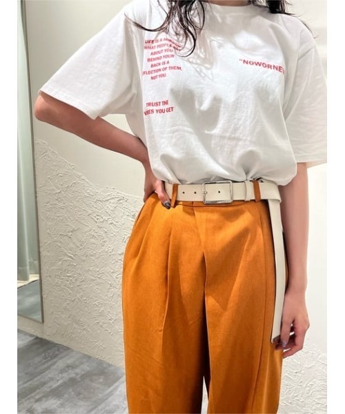 SLY（スライ）の「SQUARE BUCKLE LONG BELT スクエアバックル ロング ベルト（ベルト・レディース・ブラック/アイボリー・FREE）」の17枚目の写真