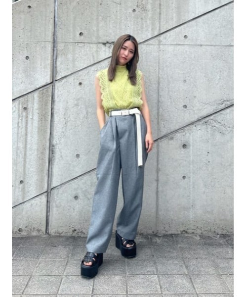 SLY（スライ）の「SQUARE BUCKLE LONG BELT スクエアバックル ロング ベルト（ベルト・レディース・ブラック/アイボリー・FREE）」の18枚目の写真