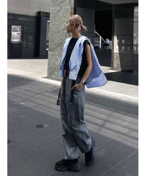 SLY（スライ）の「SQUARE BUCKLE LONG BELT スクエアバックル ロング ベルト（ベルト・レディース・ブラック/アイボリー・FREE）」の22枚目の写真