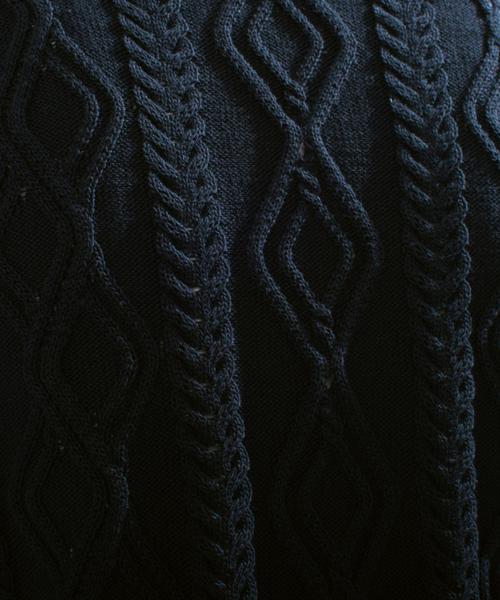 green label relaxing（グリーンレーベルリラクシング）の「□CO/AC ARAN C/N 5/SL 9G　サマーニット ◆（ニット/セーター・メンズ・グレー/ネイビー/ロイヤルブルー・X-LARGE/LARGE/MEDIUM/SMALL）」の5枚目の写真