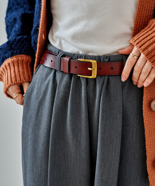 FREAK'S STORE(フリークスストア)の「<新色追加>ヴィンテージ レザーベルト(ベルト・レディース・ブラウン/ブラック/ダークブラウン/チャコールグレー・ONE SIZE)」の4枚目の写真