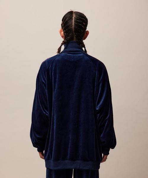 re_kbyJUNRED/ドレープベロアリブカラートラックジャケット