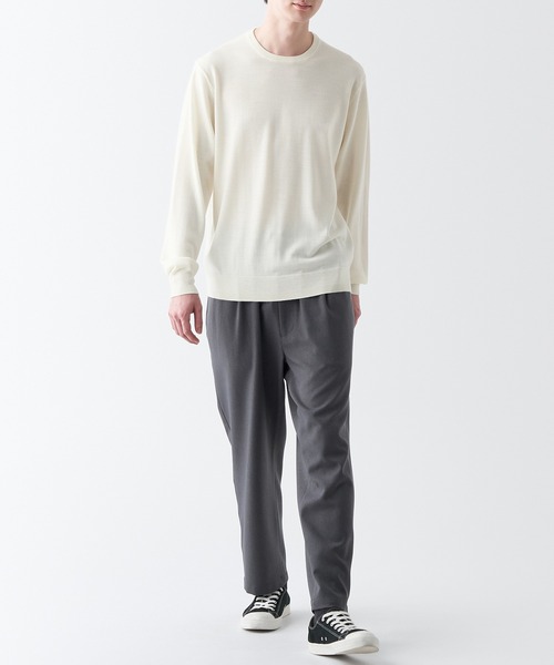 洗えるウールハイゲージクルーネックセーター（ニット/セーター