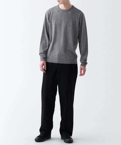 【美品】スローン ウール100％ ハイゲージニット クルーネックセーター スローン＞のクルーネックセーター「最高の脇役になれるニット