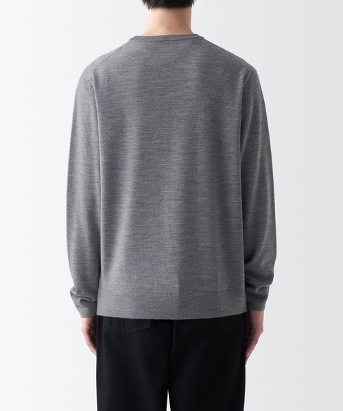 セール】洗えるウールハイゲージクルーネックセーター（ニット