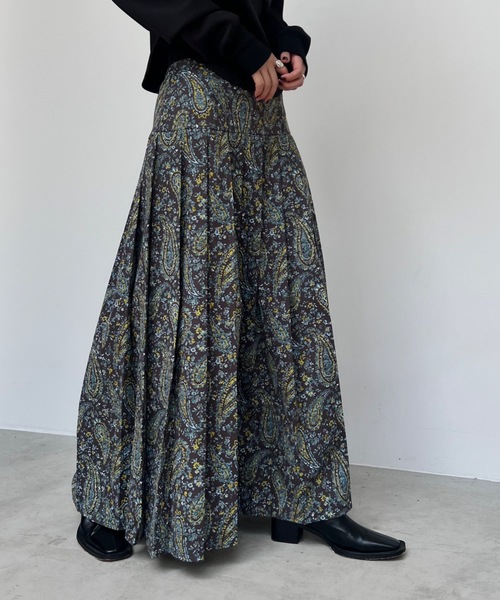 VACANCY（ヴァカンシー）の「ハイウエストZIPロングプリーツスカート（スカート・レディース・グレー/その他/ブラック・MEDIUM/LARGE）」の3枚目の写真