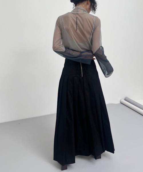 VACANCY（ヴァカンシー）の「ハイウエストZIPロングプリーツスカート（スカート・レディース・グレー/その他/ブラック・MEDIUM/LARGE）」の21枚目の写真