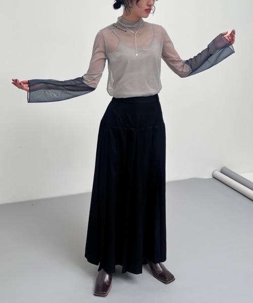 VACANCY（ヴァカンシー）の「ハイウエストZIPロングプリーツスカート（スカート・レディース・グレー/その他/ブラック・MEDIUM/LARGE）」の19枚目の写真