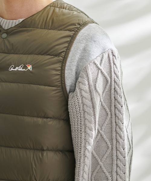 Arnold Palmer（アーノルドパーマー）の「シェア インナーダウンベスト（ダウンベスト・レディース・カーキ/ネイビー/ブラック・S/L/XS/M/LL）」の8枚目の写真