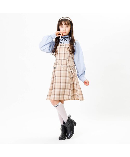 algy（アルジー）の「バックリボンロゴ刺繍ブーツ（ブーツ・キッズ・ブラック/アイボリー・20/24/23/21/22）」の12枚目の写真