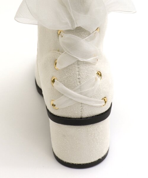 algy（アルジー）の「バックリボンロゴ刺繍ブーツ（ブーツ・キッズ・ブラック/アイボリー・20/24/23/21/22）」の14枚目の写真