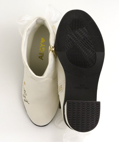 algy（アルジー）の「バックリボンロゴ刺繍ブーツ（ブーツ・キッズ・ブラック/アイボリー・20/24/23/21/22）」の15枚目の写真