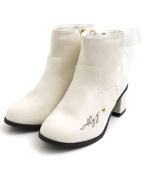 algy（アルジー）の「バックリボンロゴ刺繍ブーツ（ブーツ・キッズ・ブラック/アイボリー・20/24/23/21/22）」の10枚目の写真