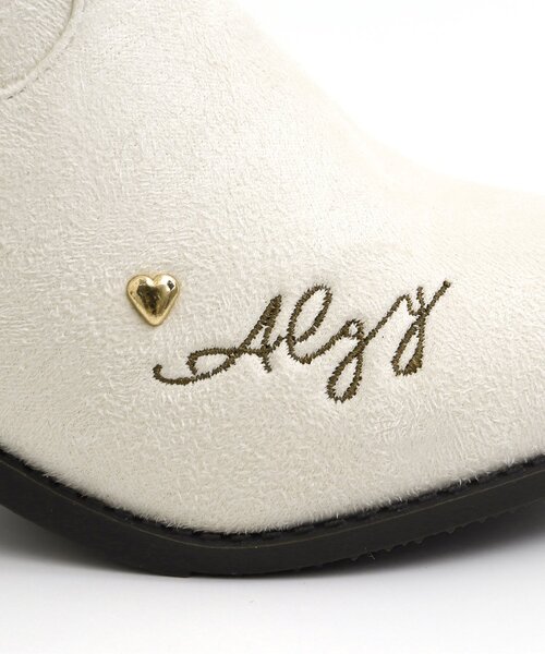 algy（アルジー）の「バックリボンロゴ刺繍ブーツ（ブーツ・キッズ・ブラック/アイボリー・20/24/23/21/22）」の17枚目の写真