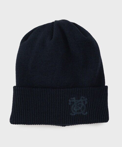 TAKEO KIKUCHI（タケオキクチ）の「◆ロゴニットキャップ（ニットキャップ/ビーニー・メンズ・チャコールグレー/ボルドー/ブルー系その他・00）」の2枚目の写真