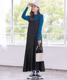 【洗える】アシンメトリーキャミワンピース