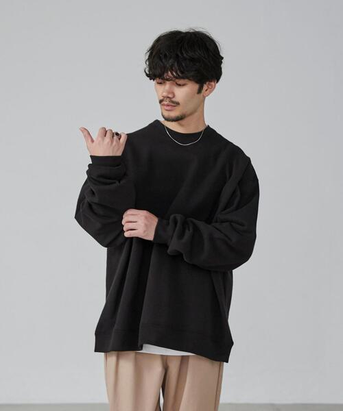 coen（コーエン）の「ビッグシルエットヘビーウェイト裏起毛スウェット（スウェット・メンズ・ブラック/ライトグレー/ホワイト・M/S/XL/L）」の9枚目の写真