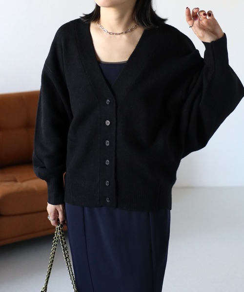 セール】Vネックニットドルマンカーディガン（ニット/セーター）｜ap