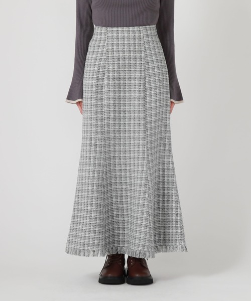 archives（アルシーヴ）の「ツイードフリンジマーメイドスカート（スカート・レディース・チャコールグレー/アイボリー/ブラック・MEDIUM）」の20枚目の写真